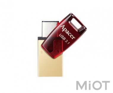 USB флеш накопичувач Xiaomi Apacer 32GB AH180 Red Type-C Dual USB 3.1 (AP32GAH180R-1)